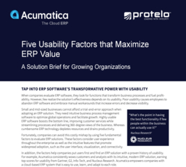 Five Usability Factors that Maximize ERP Value