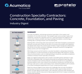 Construction Specialty Contractors: Concrete, Foundation, and Paving 