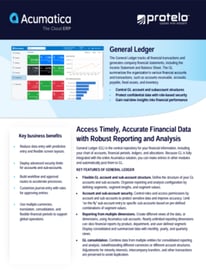 Acumatica General Ledger