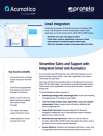 Acumatica Gmail Integration