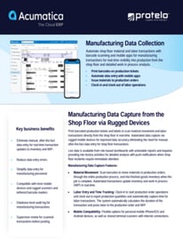 Acumatica Manufacturing Data Collection