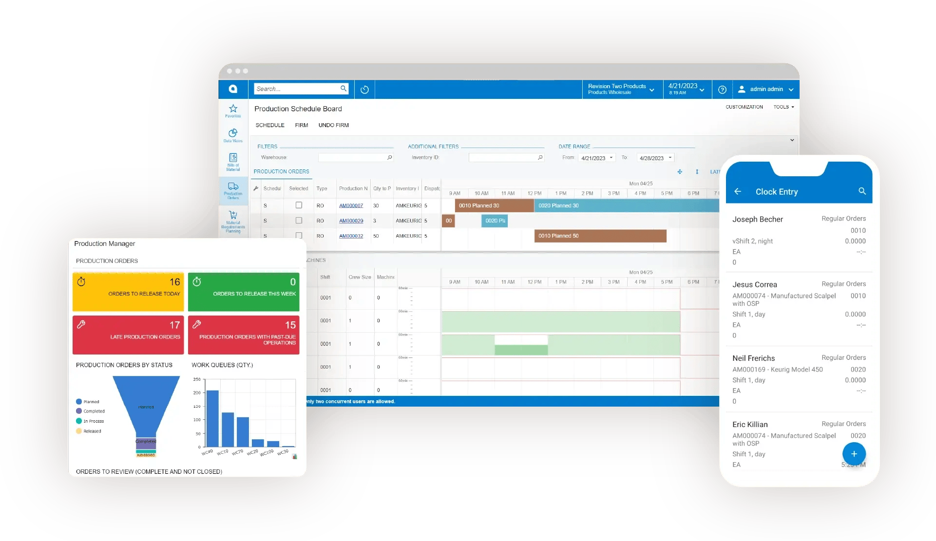 Acumatica Manufacturing Dashboard and integrations