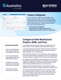 Acumatica Product Configurator