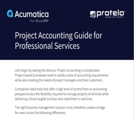 Acumatica Project Accounting for Professional Services