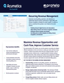 Acumatica Recurring Revenue Management