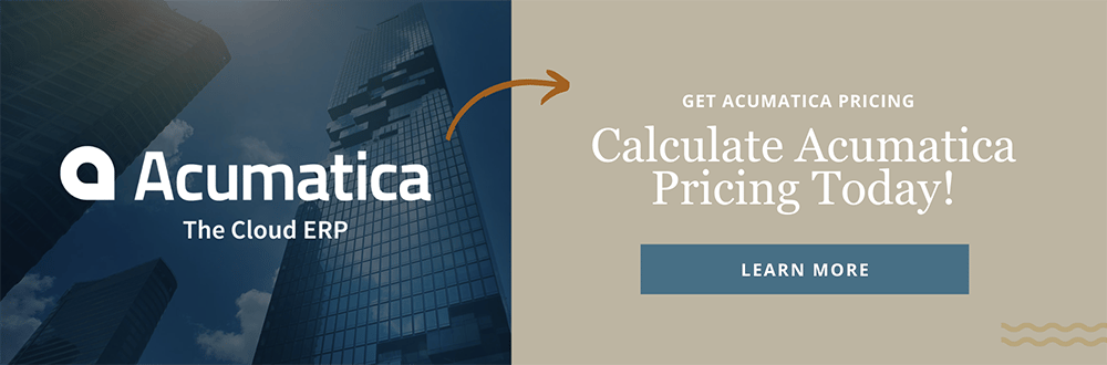 acumatica pricing calculator