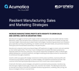 Resilient Manufacturing Sales and Marketing Strategies