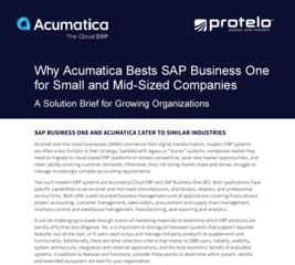 Why Acumatica Bests SAP Business One for Small and Mid-Sized Companies