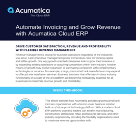 Automate Invoicing and Grow Revenue with Acumatica Cloud ERP