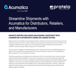 Streamline Shipments with Acumatica for Distributors, Retailers, and Manufacturers