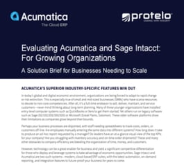 Evaluating Acumatica and Sage Intacct